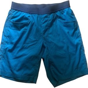 Marmot men’s teal blue pull on athletic stretch outdoor shorts size medium